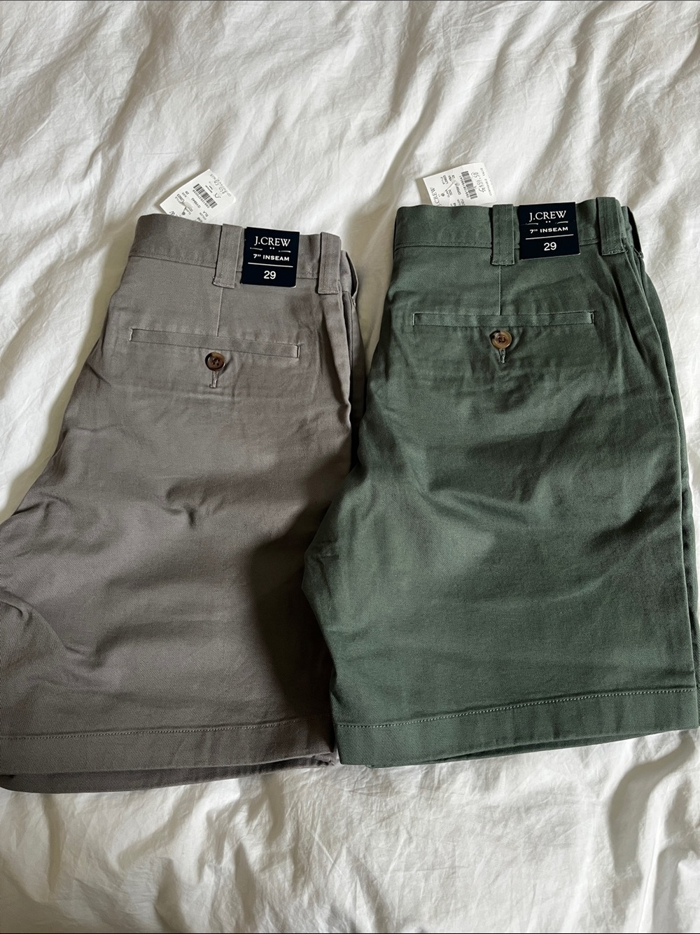 J.Crew 7 inch inseam bermudas women’s professional shorts NWT green purple